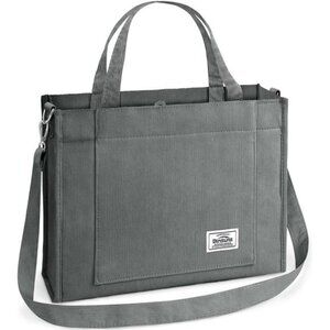 Corduroy Tote Bag for Women Medium-grey